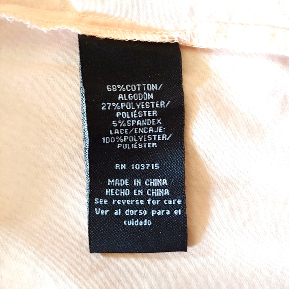 Sharagano Crocheted Poplin Top - Picture 10 of 11